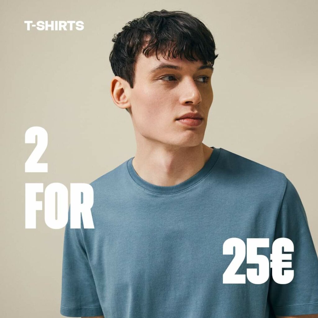 T-shirts 2 for €25