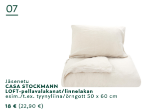 Jäsenetu CASA STOCKMANN LOFT pellavalakanat