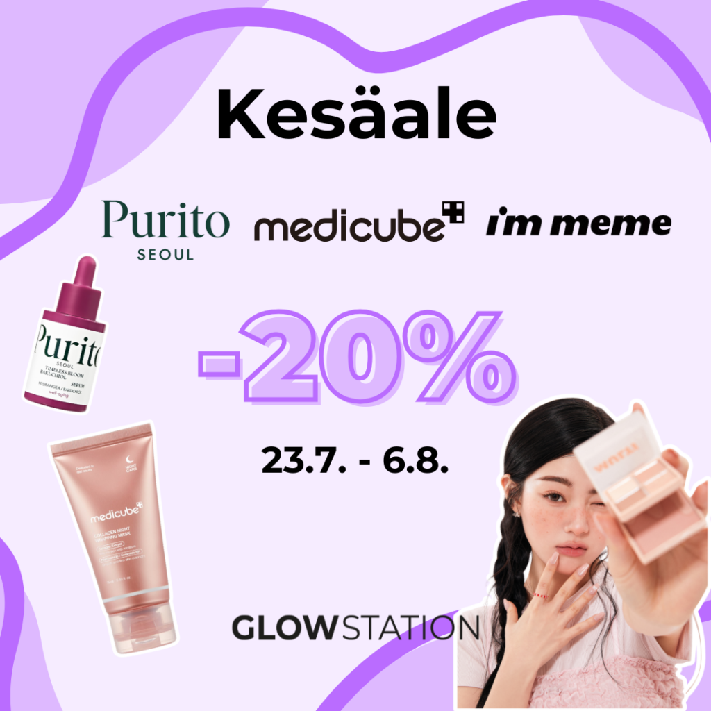 Kesäale: Purito, Medicube & I’m Meme -20%