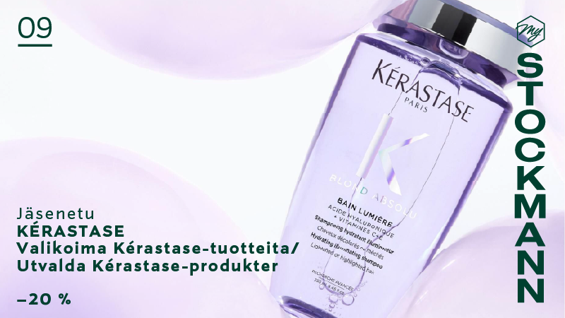 My Stockmann jäsenetu: valikoima KERASTASE tuotteita -20%
