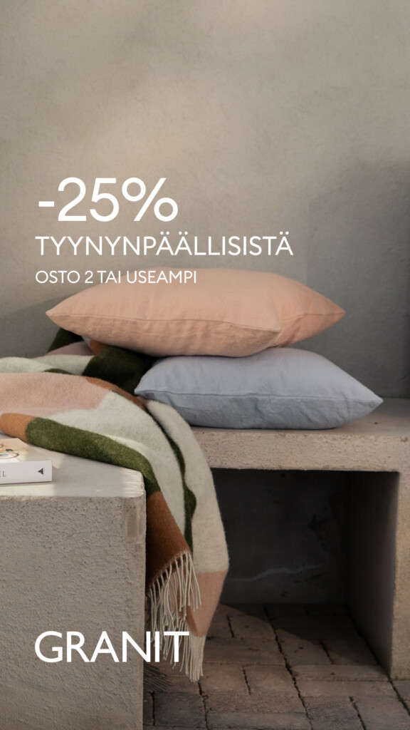 Tyynynpäälliset -25% kun ostat 2 tai useamman