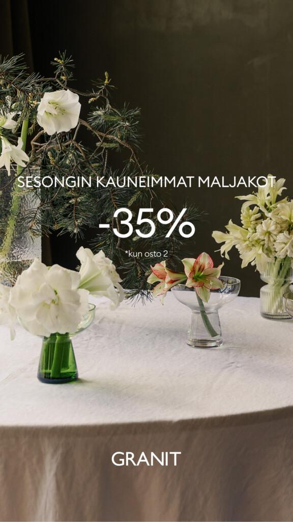 SESONGIN KAUNEIMMAT MALJAKOT -35%